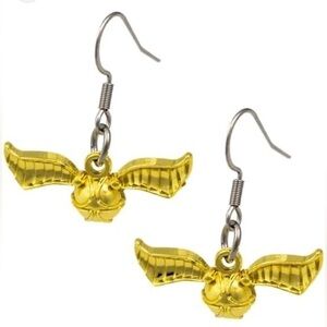 Harry Potter - Golden Snitch Earrings Set - NWT - 1 inch